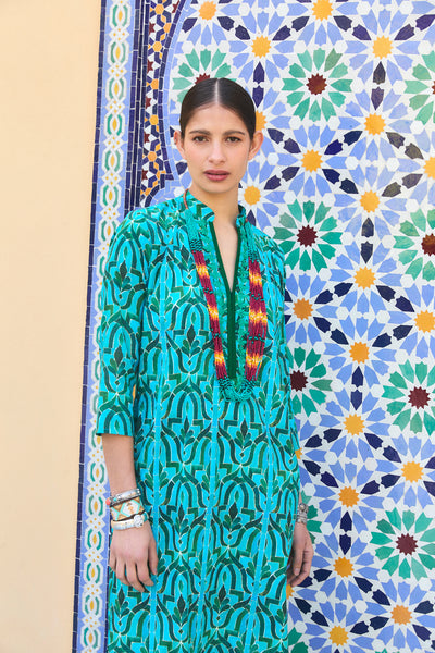 CLORINDA LONG KURTA SORAYA GREEN