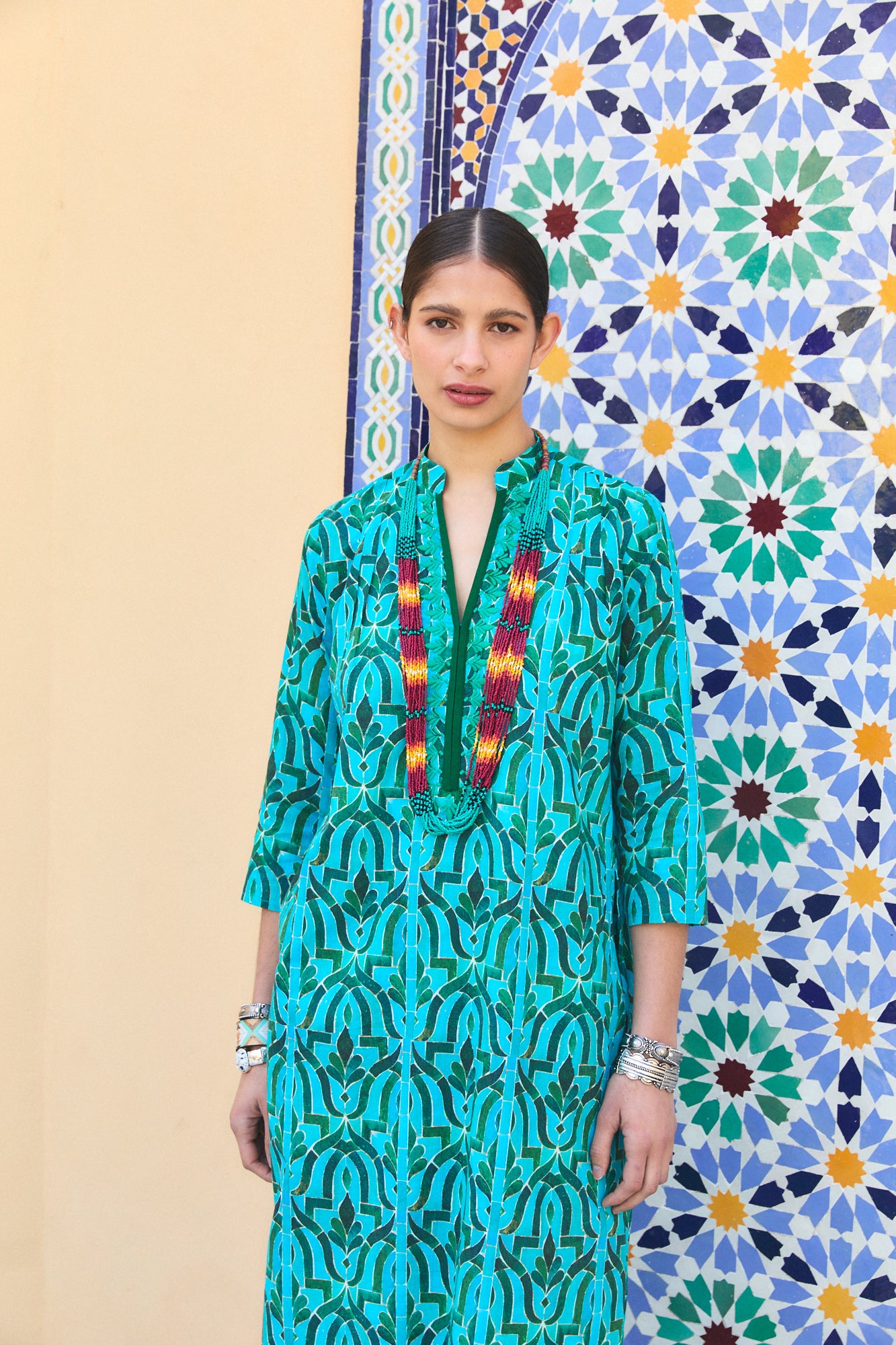 CLORINDA LONG KURTA SORAYA GREEN
