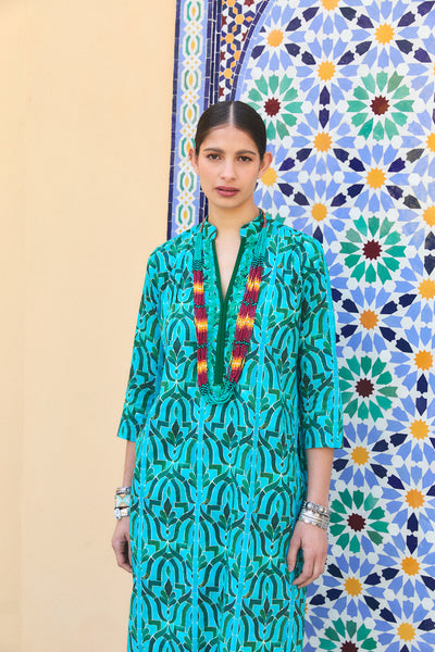 CLORINDA LONG KURTA SORAYA GREEN