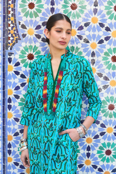 CLORINDA LONG KURTA SORAYA GREEN