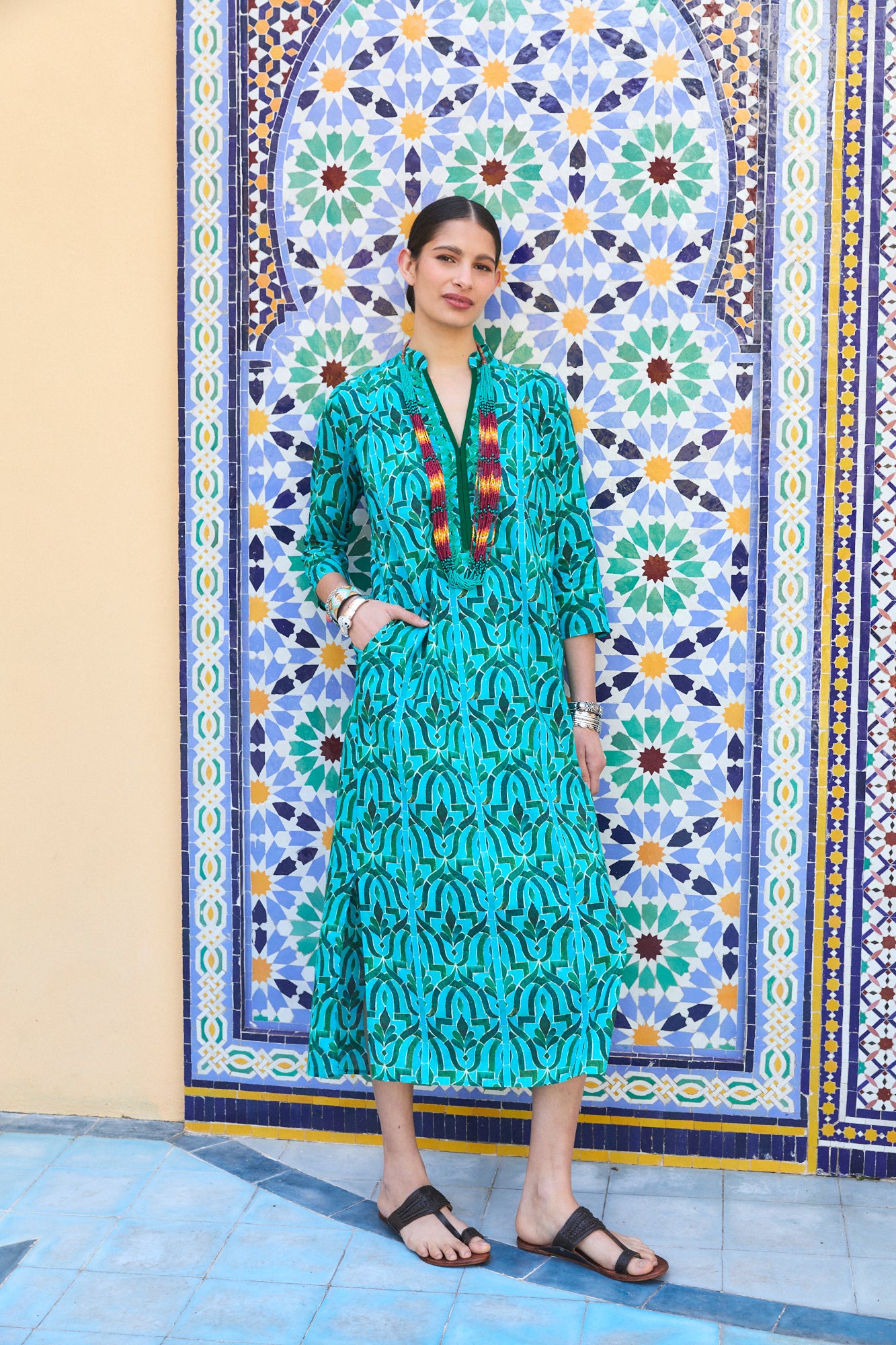 CLORINDA LONG KURTA SORAYA GREEN