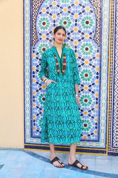CLORINDA LONG KURTA SORAYA GREEN