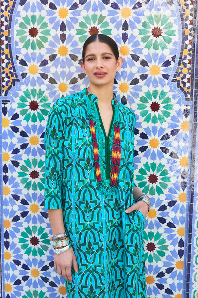 CLORINDA LONG KURTA SORAYA GREEN