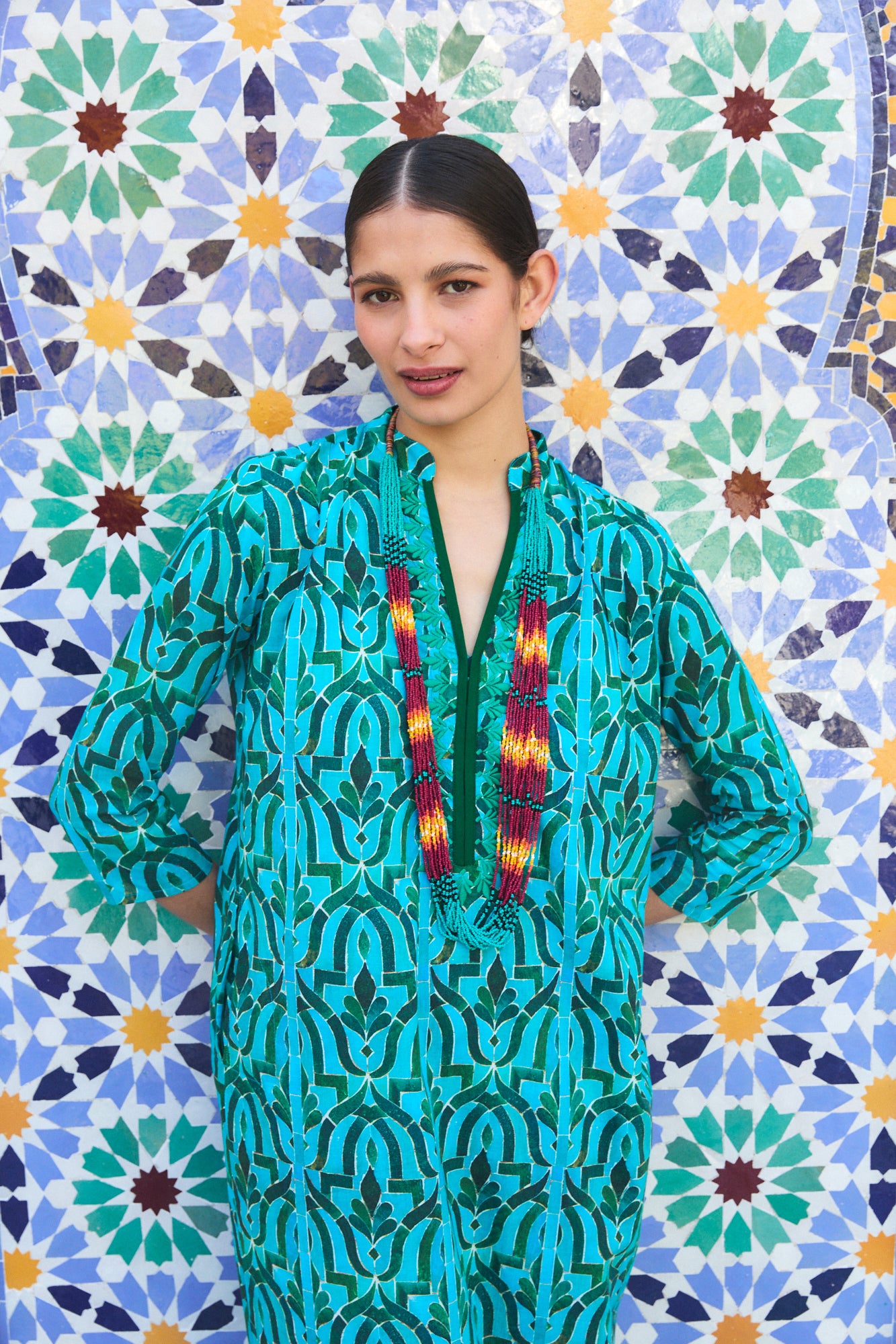 CLORINDA LONG KURTA SORAYA GREEN