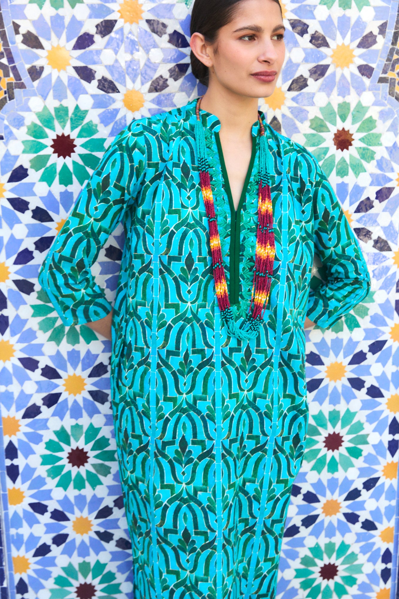 CLORINDA LONG KURTA SORAYA GREEN