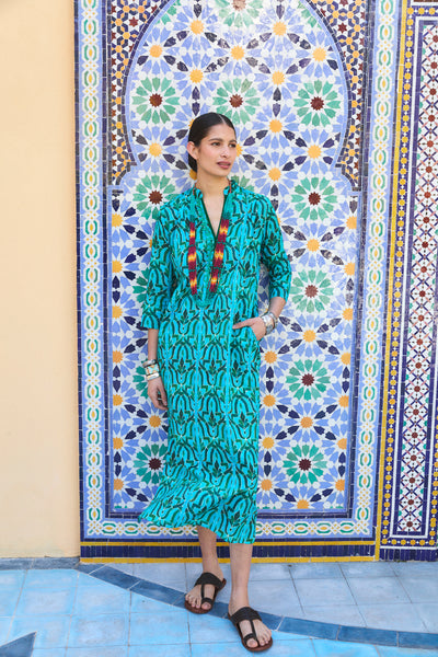 CLORINDA LONG KURTA SORAYA GREEN