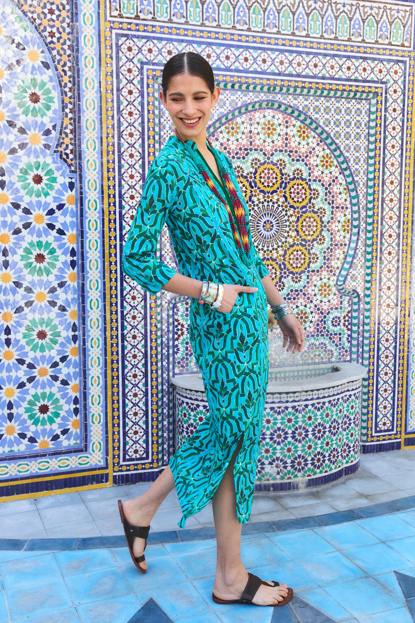 CLORINDA LONG KURTA SORAYA GREEN