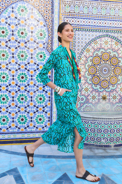 CLORINDA LONG KURTA SORAYA GREEN