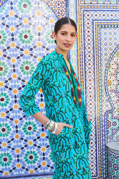 CLORINDA LONG KURTA SORAYA GREEN