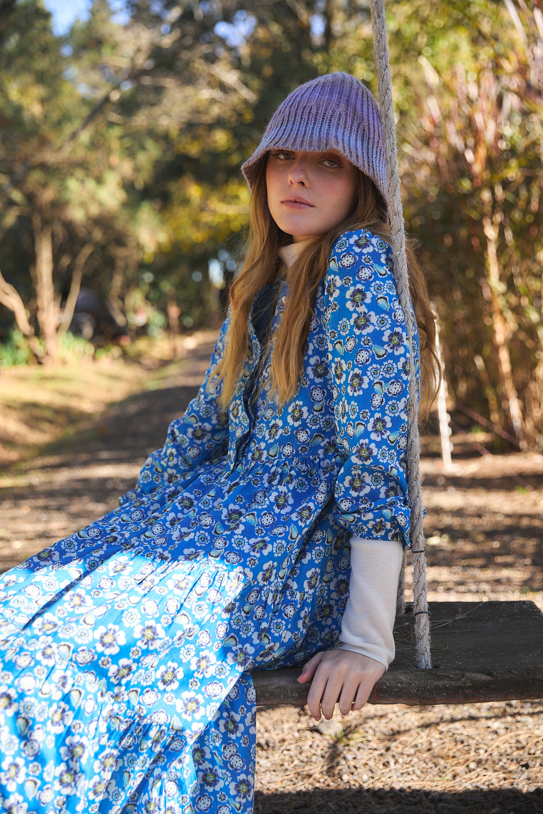 DAPHNE MIDI DRESS HANIA BLUE  Ros-Garden
