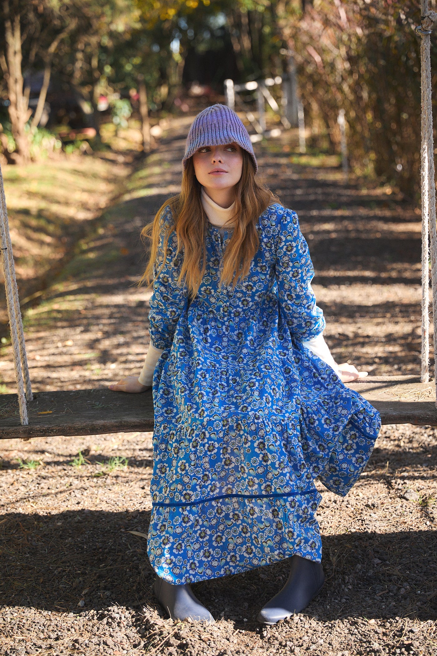 DAPHNE MIDI DRESS HANIA BLUE