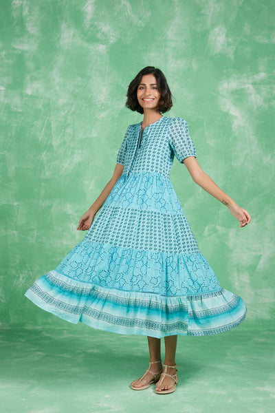 DAPHNE MIDI DRESS KOKORO LIGHT BLUE