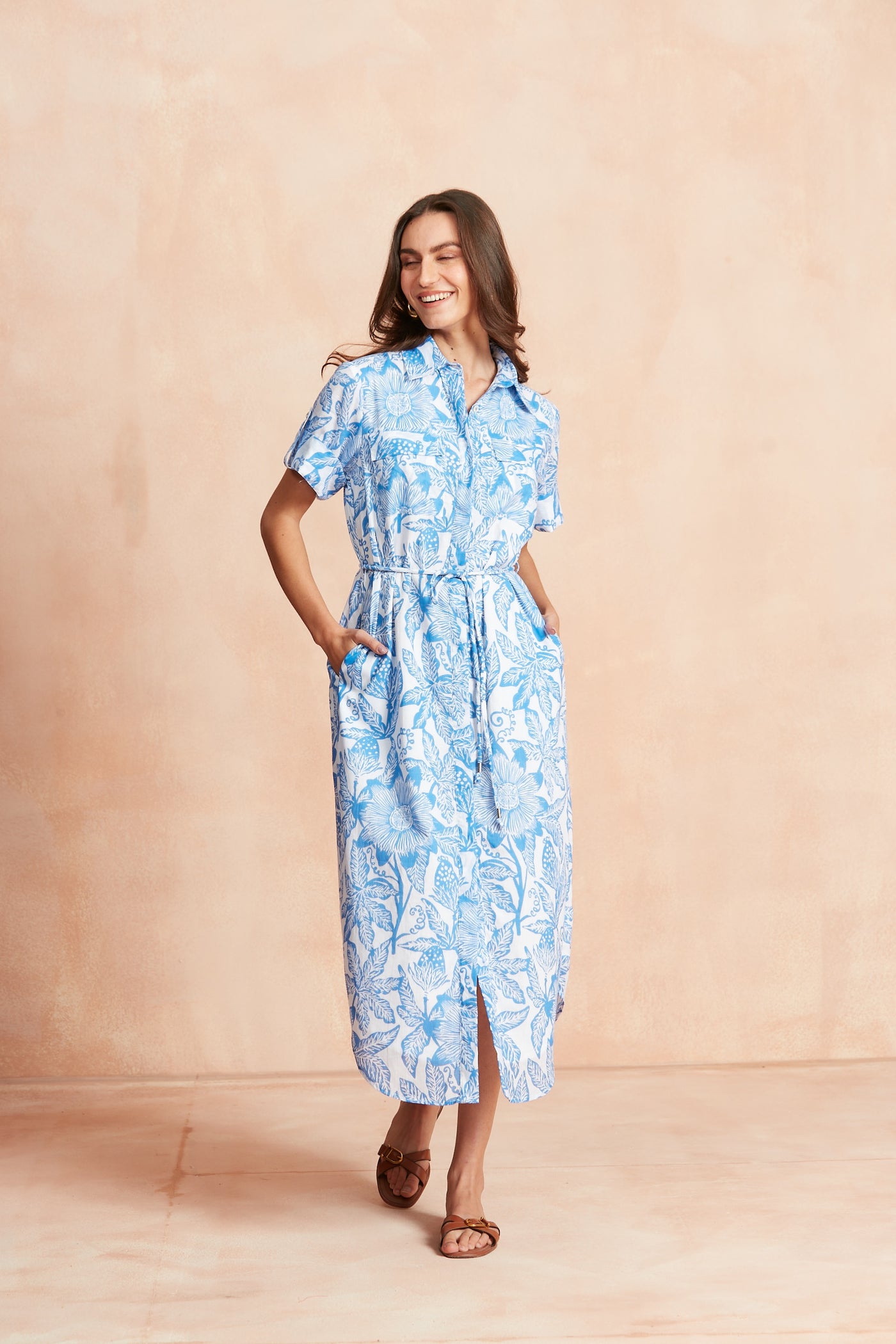 BEA MAXI DRESS PASSIONARIA BLUE