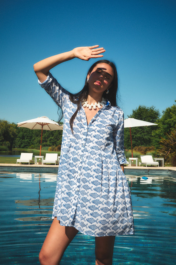 DEAUVILLE SHORT DRESS COI BLUE BLUE / COI / M