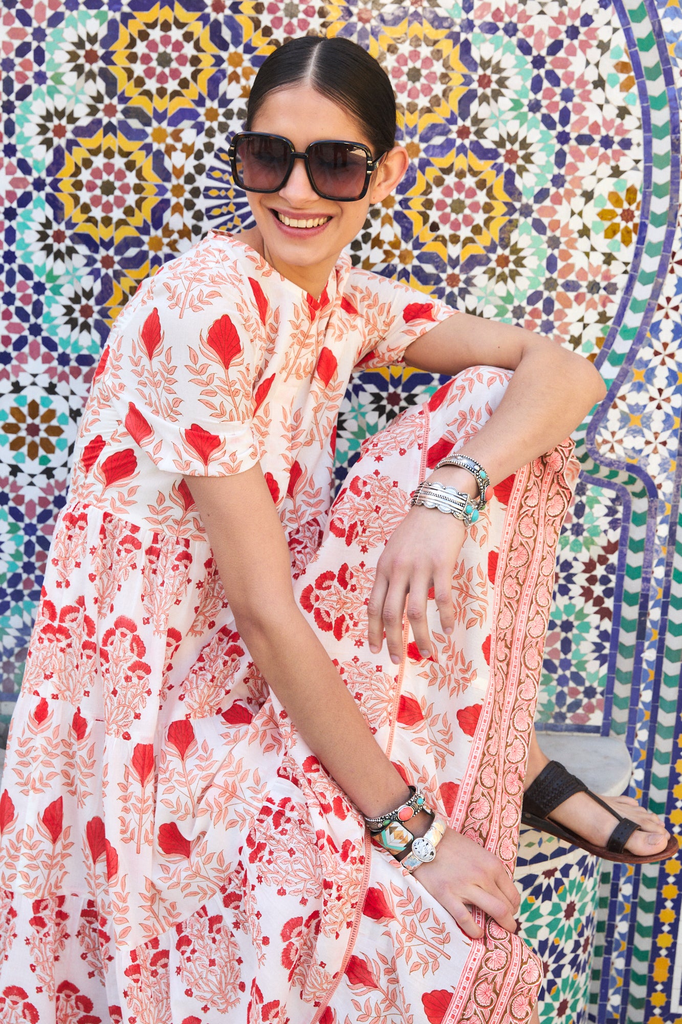 DAPHNE MIDI DRESS RAHA PINK