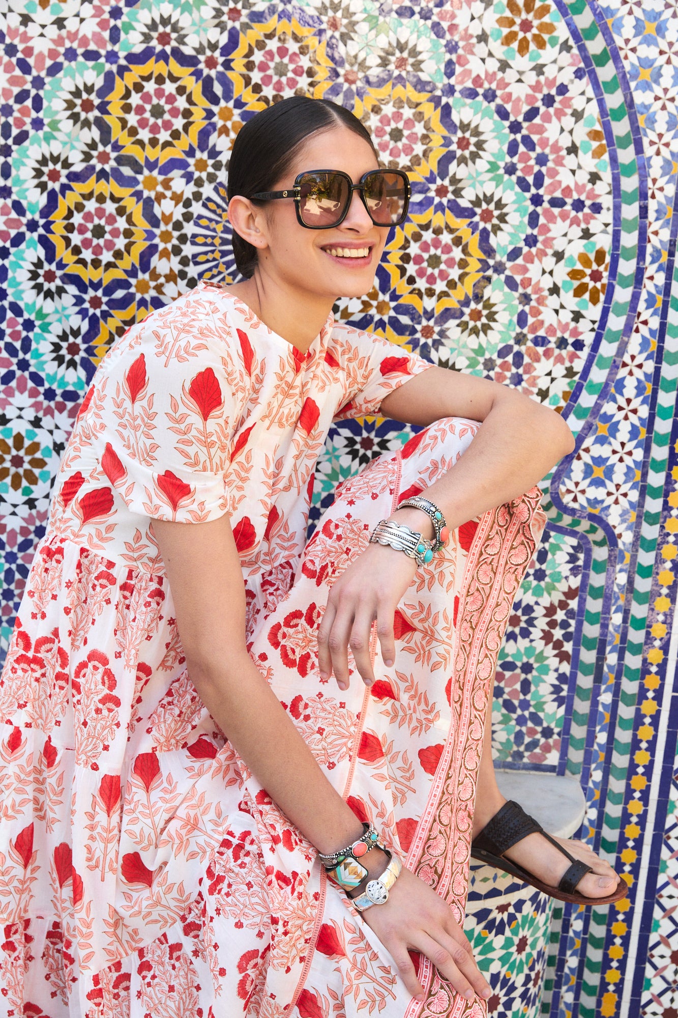 DAPHNE MIDI DRESS RAHA PINK