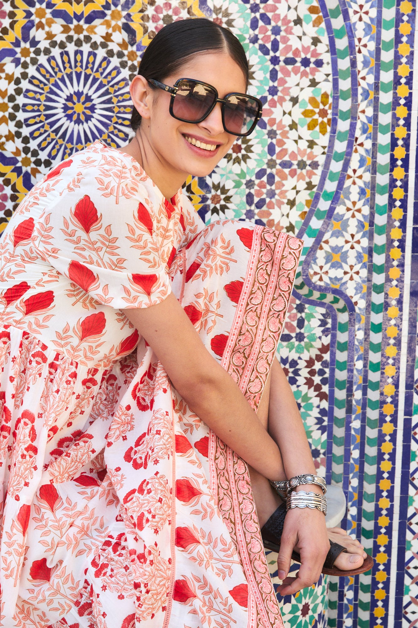 DAPHNE MIDI DRESS RAHA PINK