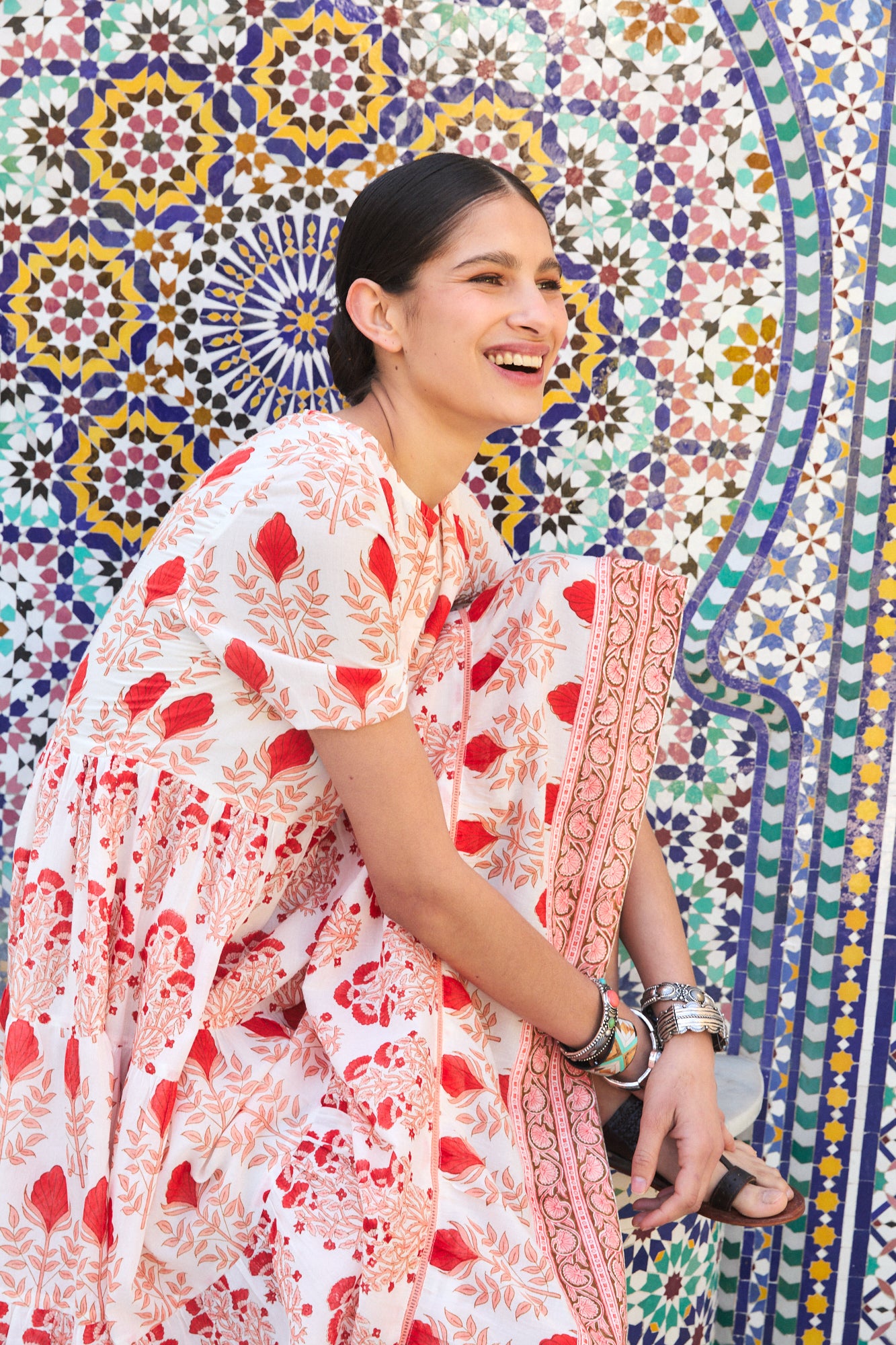 DAPHNE MIDI DRESS RAHA PINK