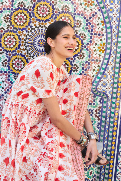 DAPHNE MIDI DRESS RAHA PINK