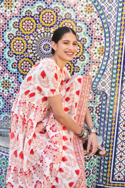 DAPHNE MIDI DRESS RAHA PINK