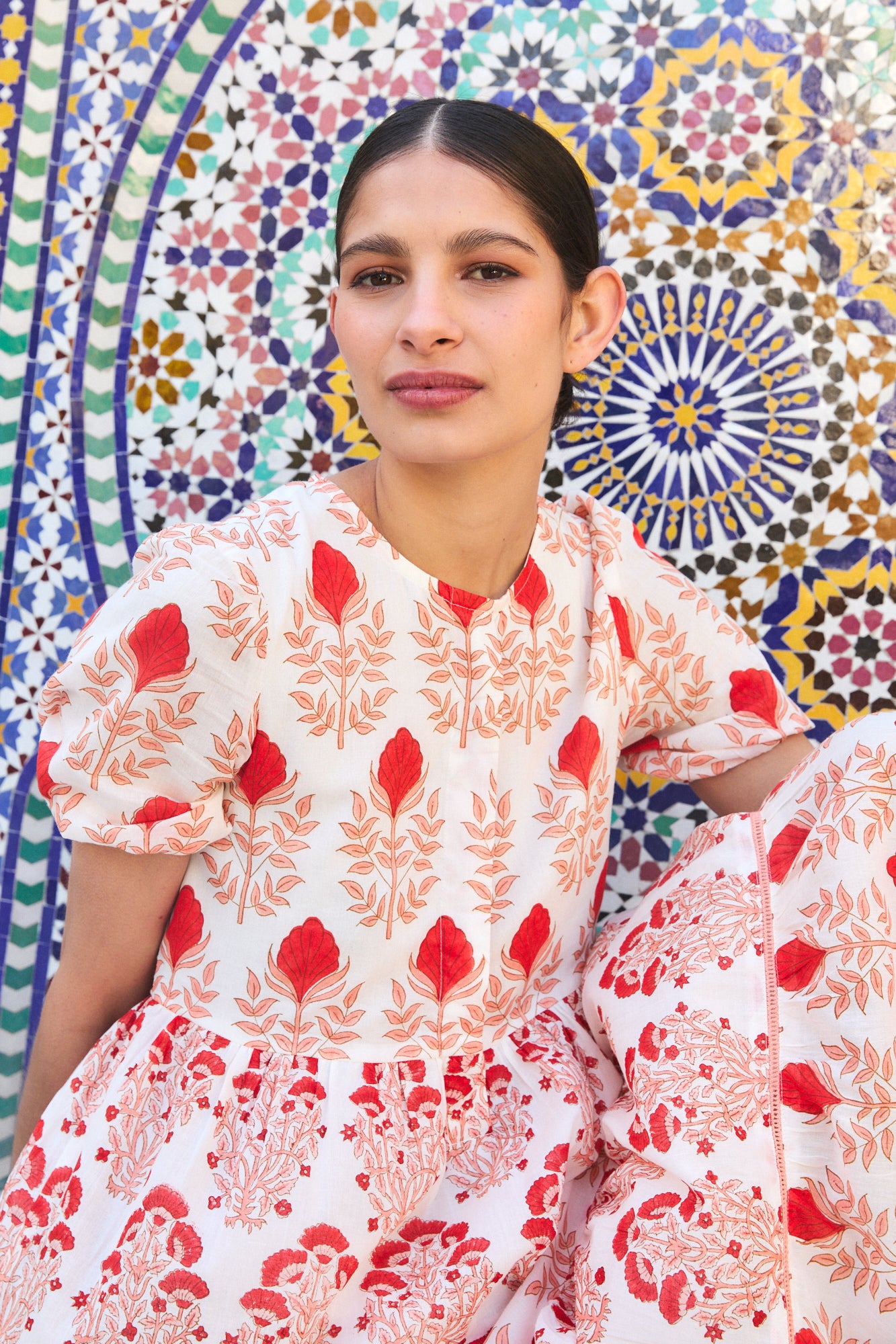 DAPHNE MIDI DRESS RAHA PINK