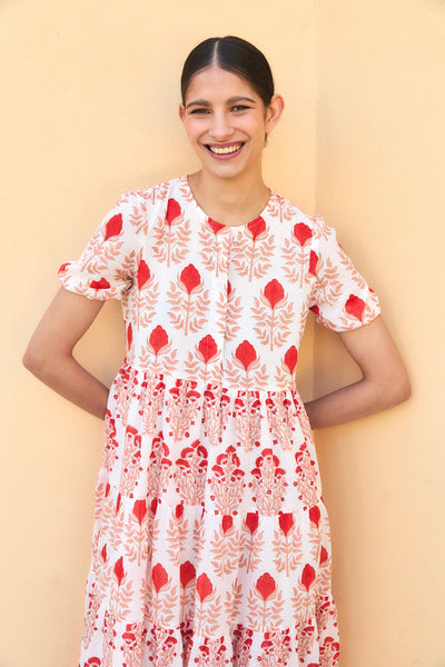 DAPHNE MIDI DRESS RAHA PINK