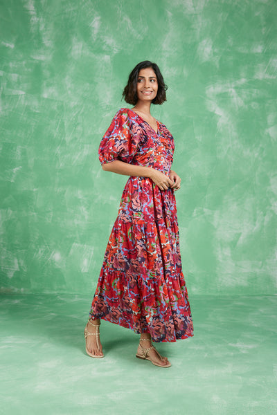 NIEVES MAXI DRESS BIKANER PINK