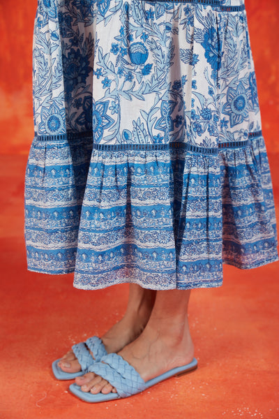 PEGGY MIDI DRESS LETICIA BLUE