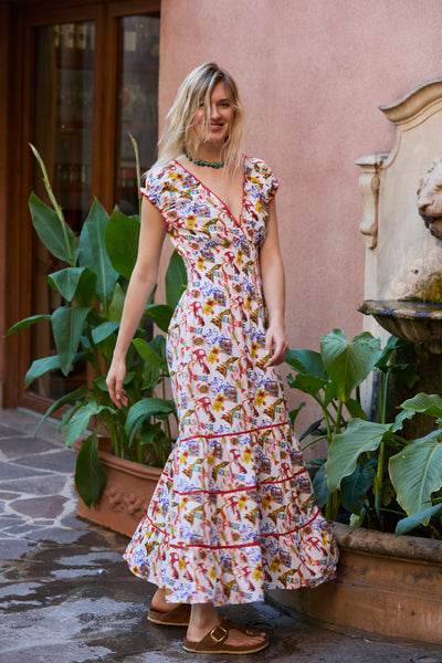 HILDA MIDI DRESS CARNAVAL RED