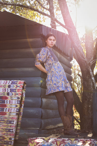 EMB JAMELIA SHORT DRESS CHITTO BLUE