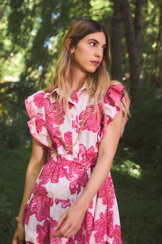 CC ERNESTINE MAXI DRESS EENIKA PINK – Ros-Garden