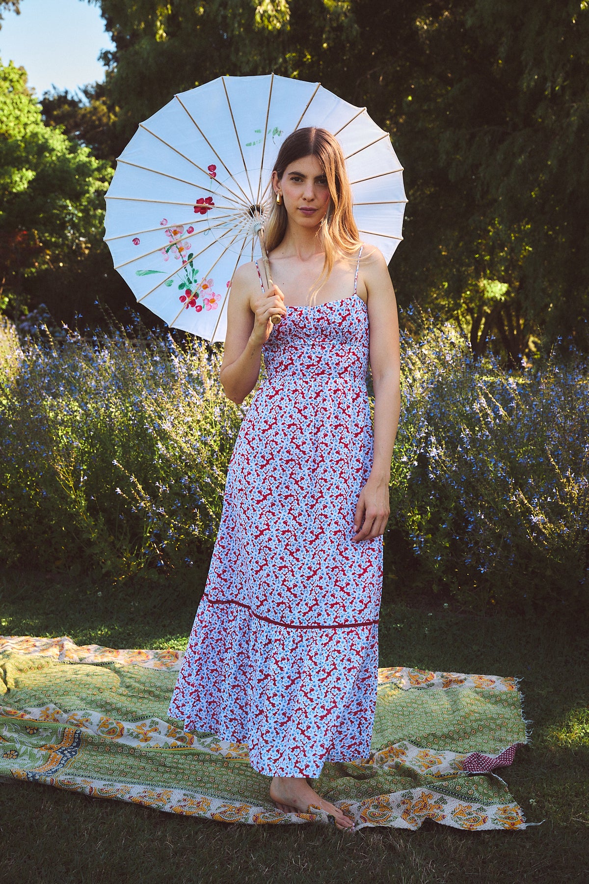 FLYNN MAXI DRESS BOTAN RED