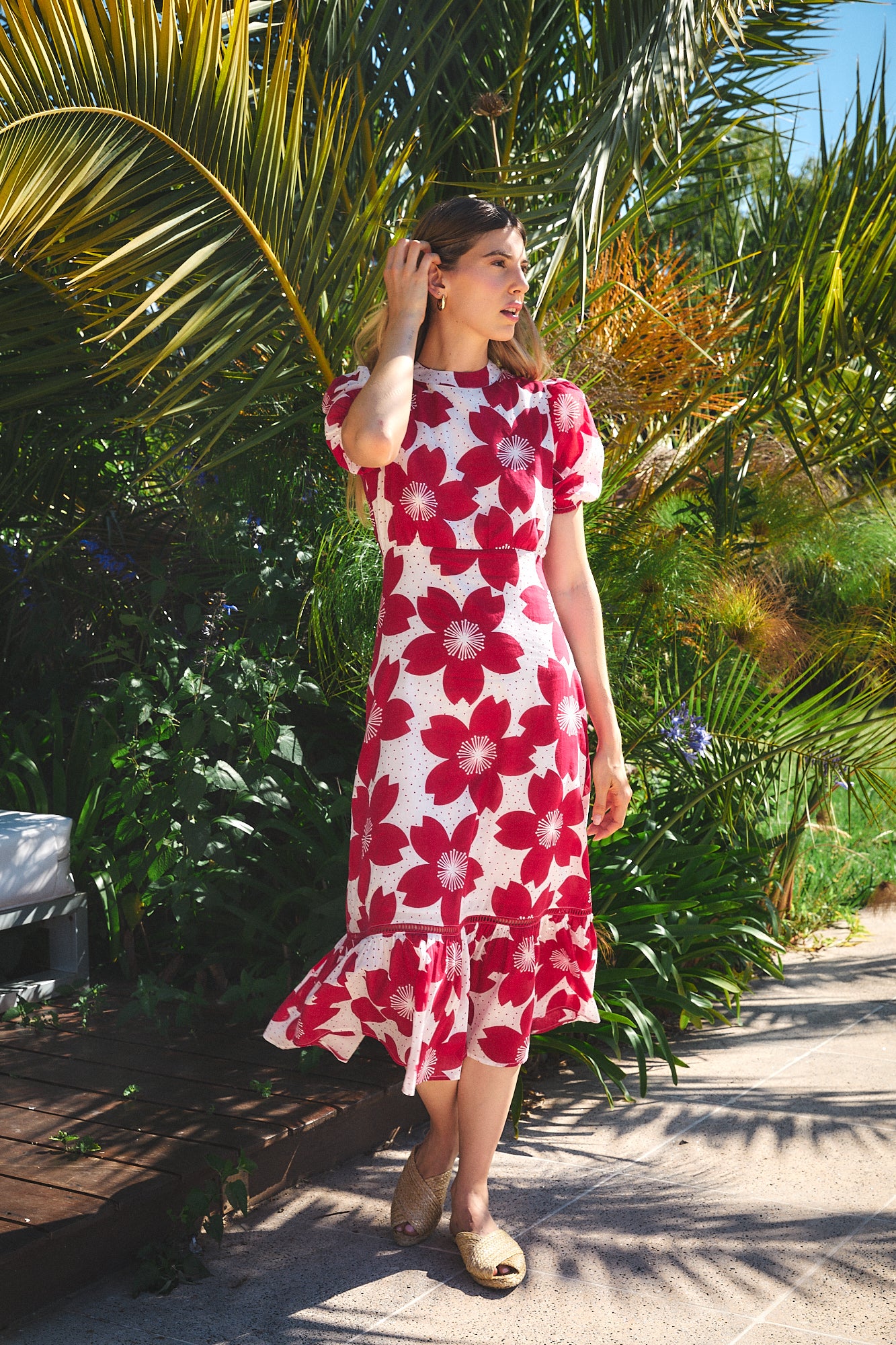 freya midi dress The Freya Smocked Waist Midi Dress medium / LightGoldenrodYellow