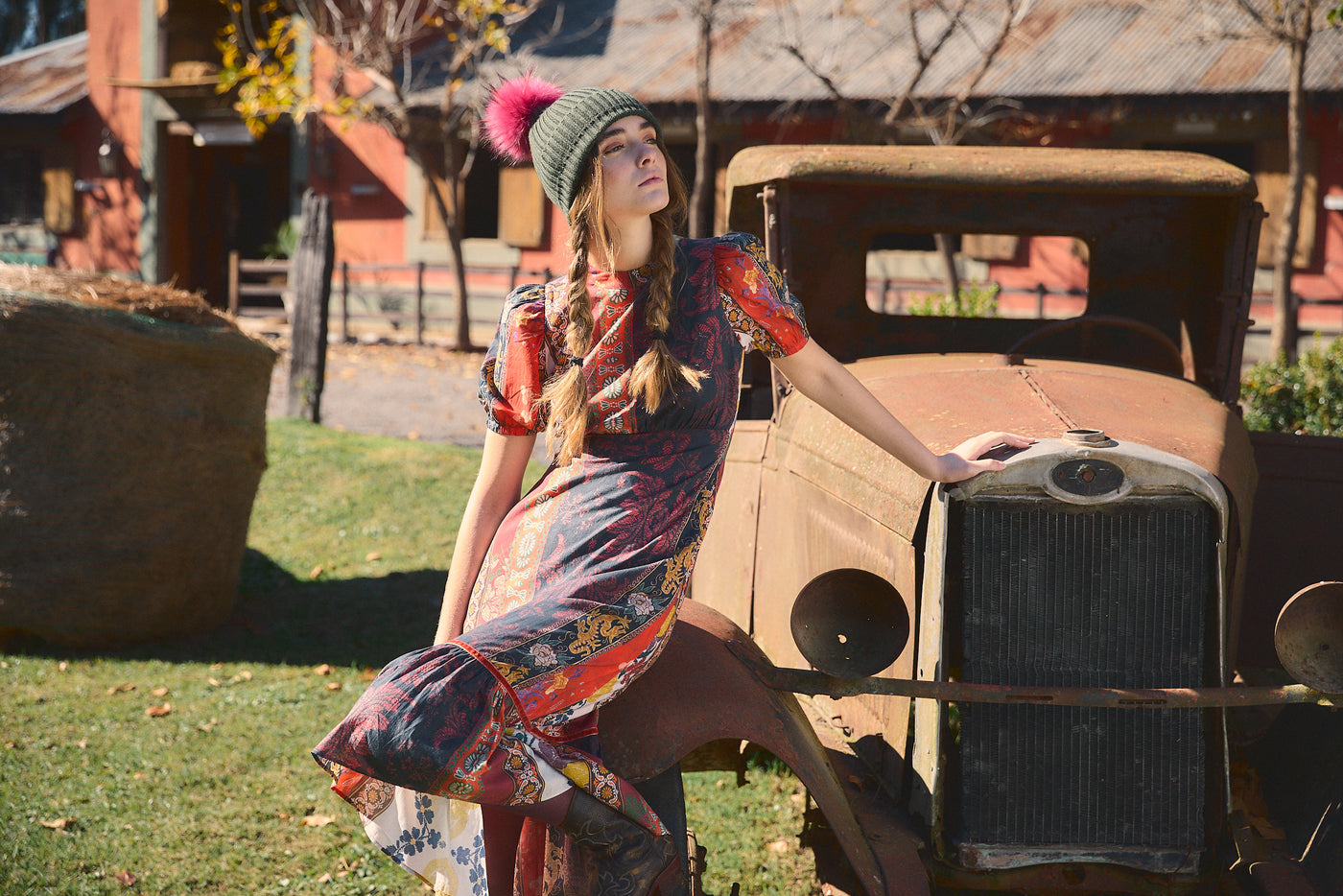 FREYA MIDI DRESS CHOKI ORANGE