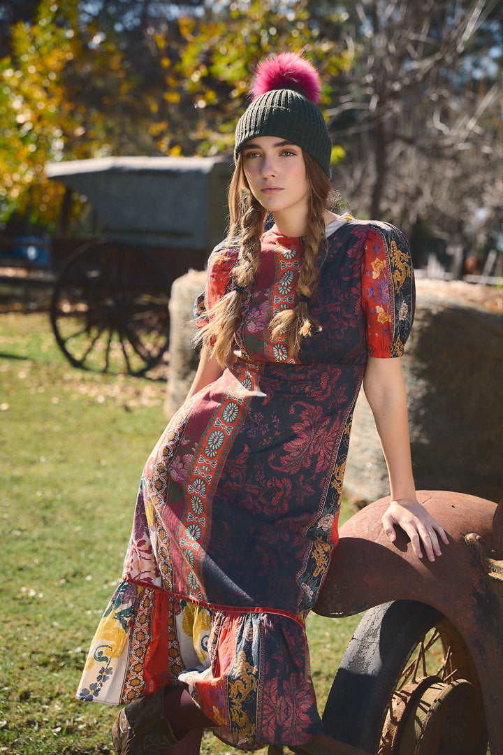 ワンピース D&G Frilled Silk Flower Dress D&G Frilled Silk Flower Dress