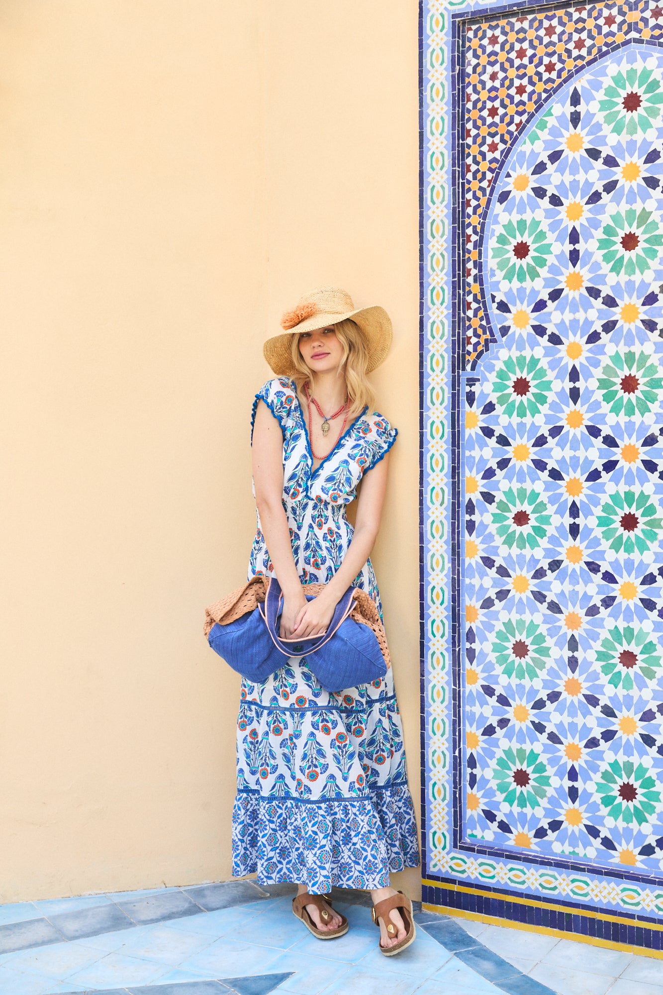 HILDA MIDI DRESS LAYLA BLUE