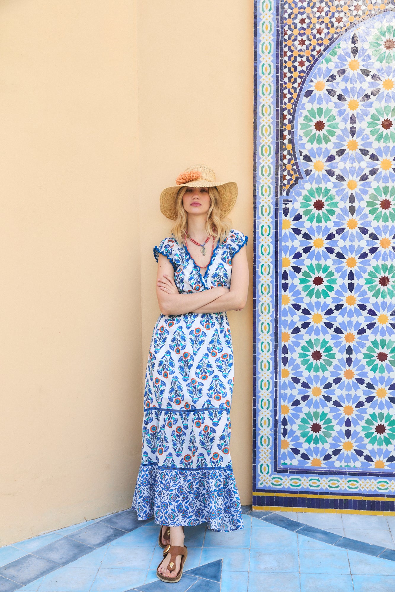 HILDA MIDI DRESS LAYLA BLUE