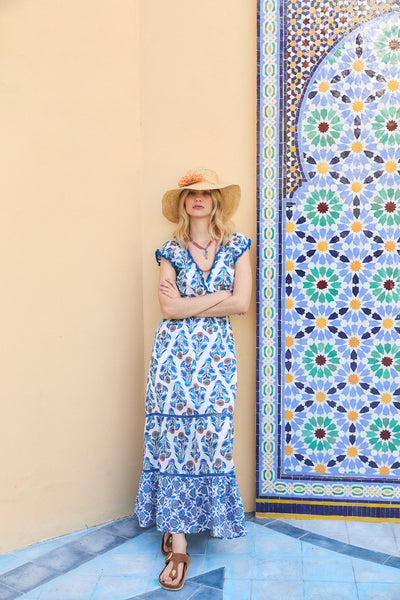 HILDA MIDI DRESS LAYLA BLUE