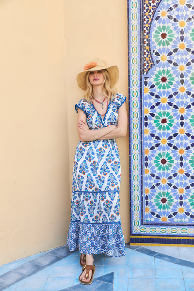 HILDA MIDI DRESS LAYLA BLUE