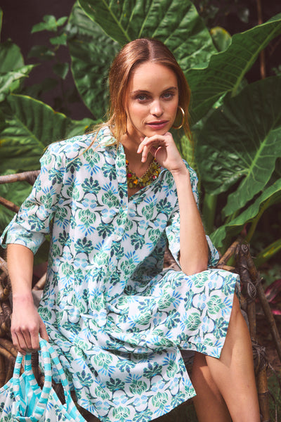 DEAUVILLE SHORT DRESS TERESINIA GREEN