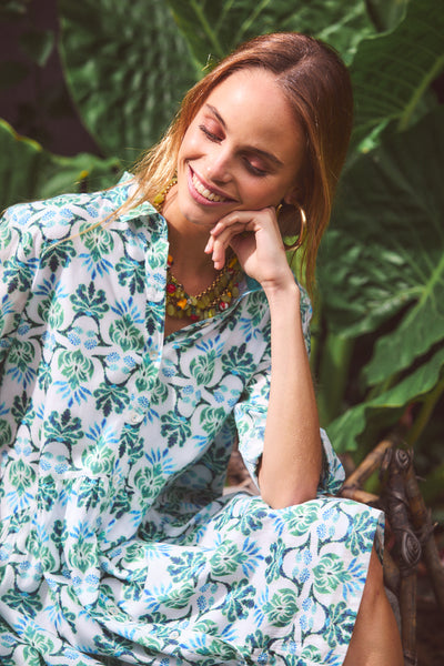 DEAUVILLE SHORT DRESS TERESINIA GREEN