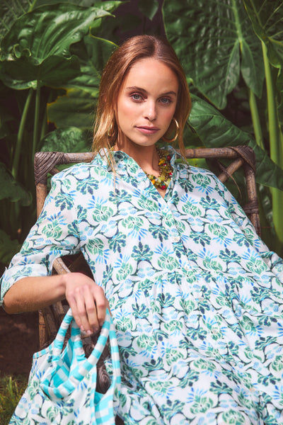 DEAUVILLE SHORT DRESS TERESINIA GREEN