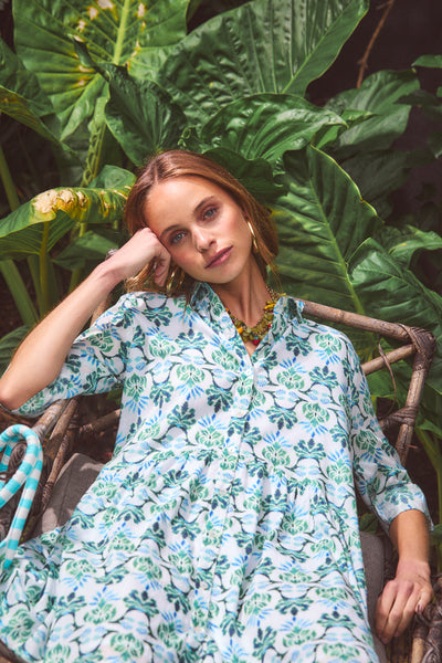 DEAUVILLE SHORT DRESS TERESINIA GREEN