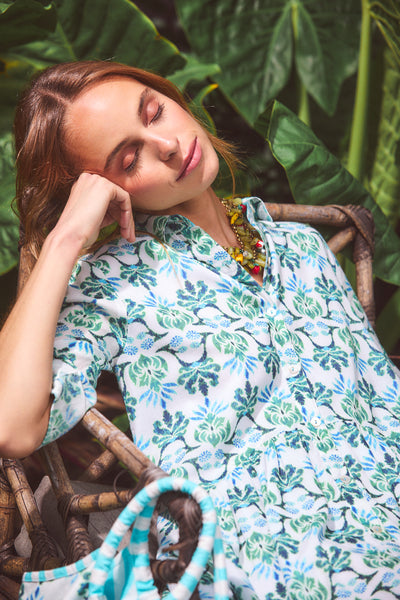 DEAUVILLE SHORT DRESS TERESINIA GREEN