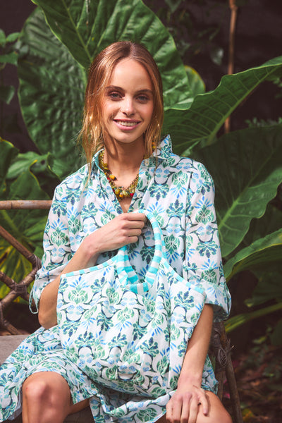DEAUVILLE SHORT DRESS TERESINIA GREEN