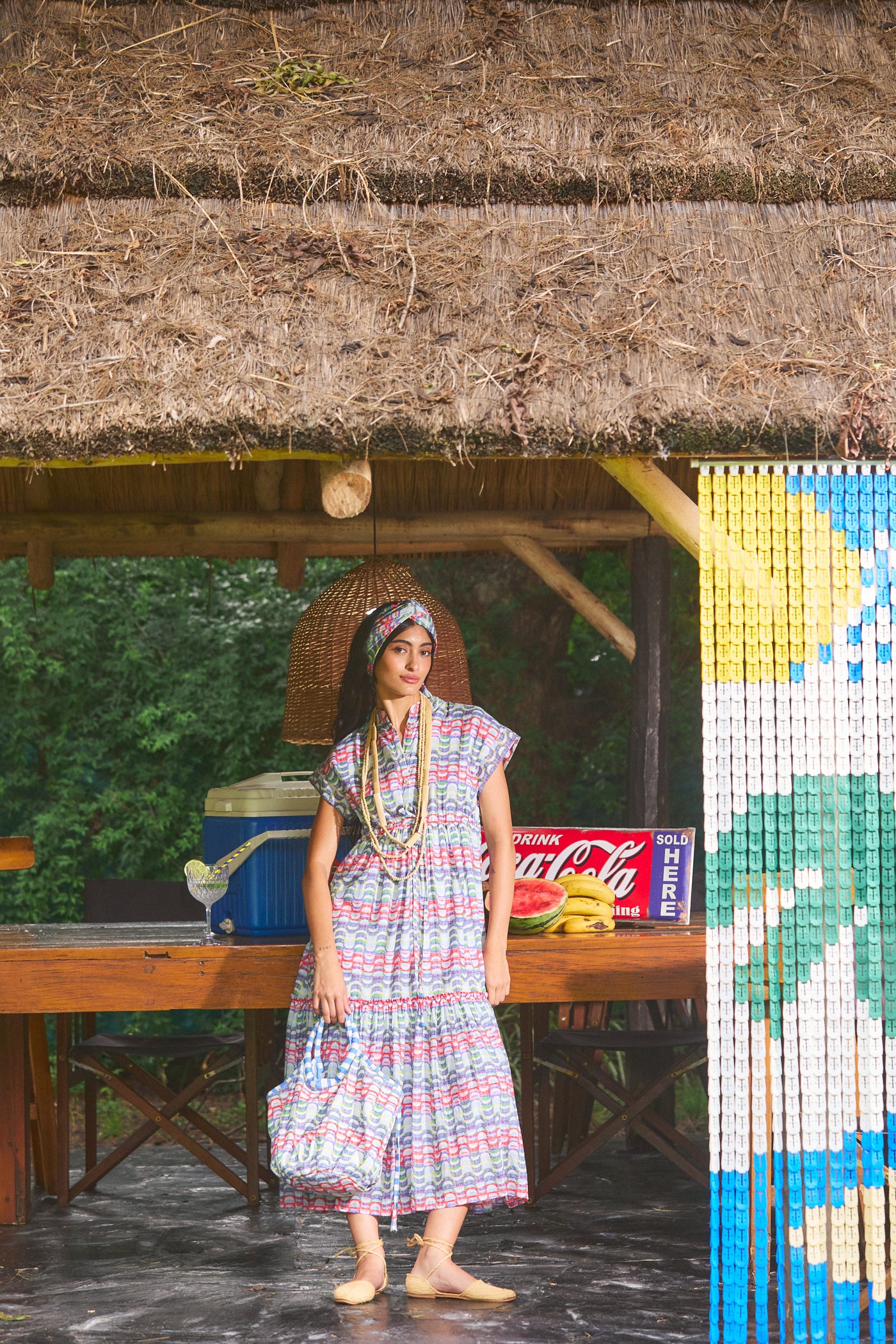MUMI MIDI DRESS COPACABANA BLUE