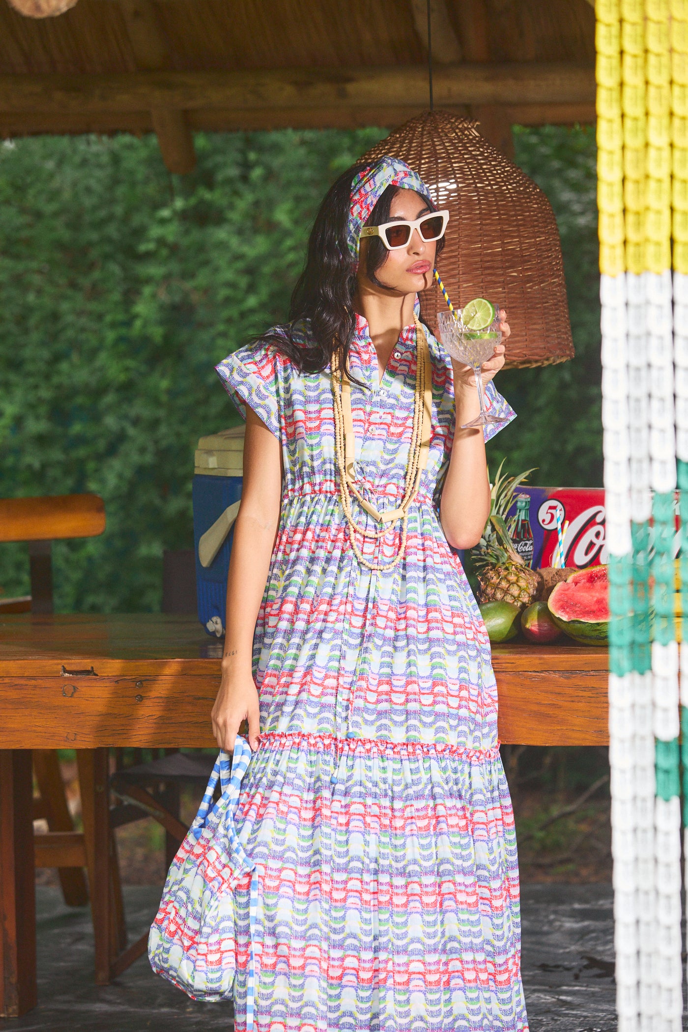 MUMI MIDI DRESS COPACABANA BLUE