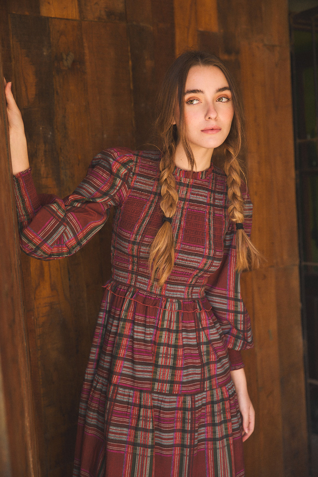 IVY MAXI DRESS PLAID RED – Ros-Garden IVY MAXI DRESS PLAID RED – Ros-Garden