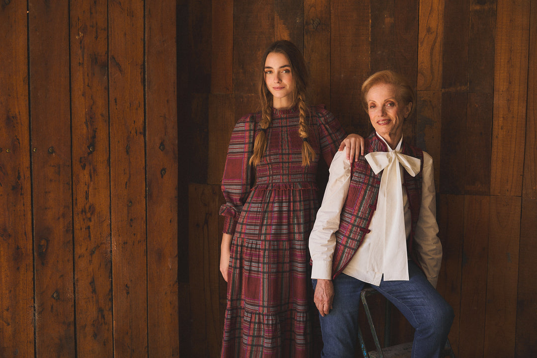 IVY MAXI DRESS PLAID RED Ros-Garden IVY MAXI DRESS PLAID RED Ros-Garden