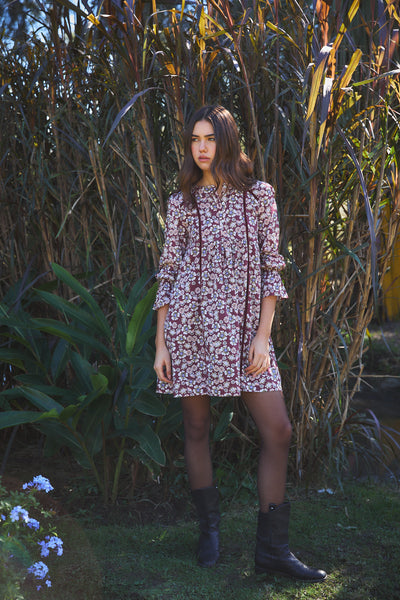 JESSE SHORT DRESS HANIA BROWN